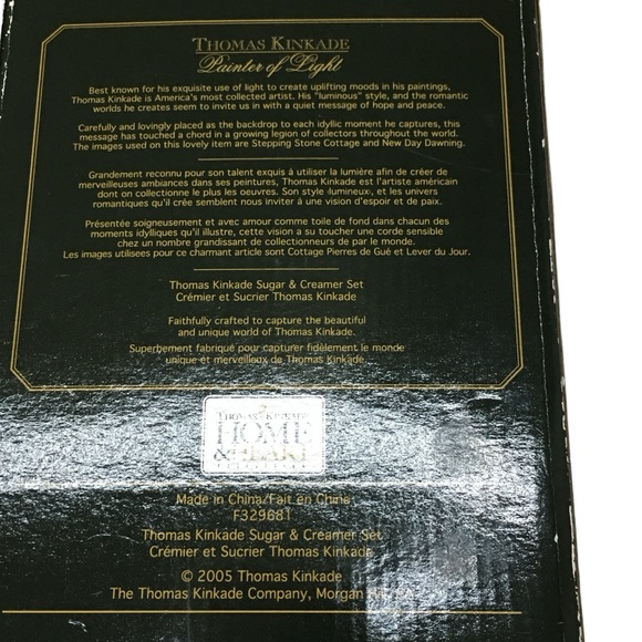 VINTAGE Thomas Kinkade Sugar Creamer Set - Painter of Light - Avon - Picture 16 of 16